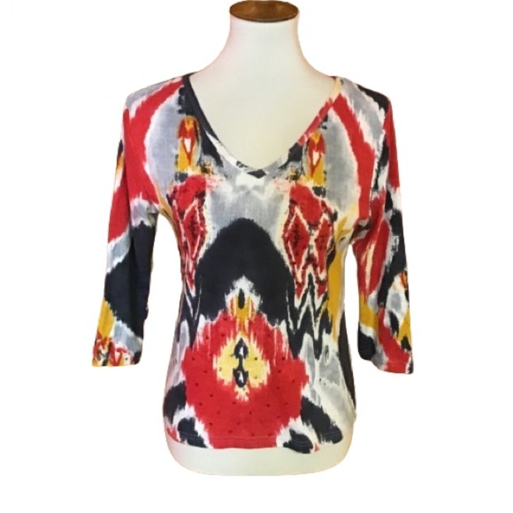 Vintage 90s bright sequined raakhee Top